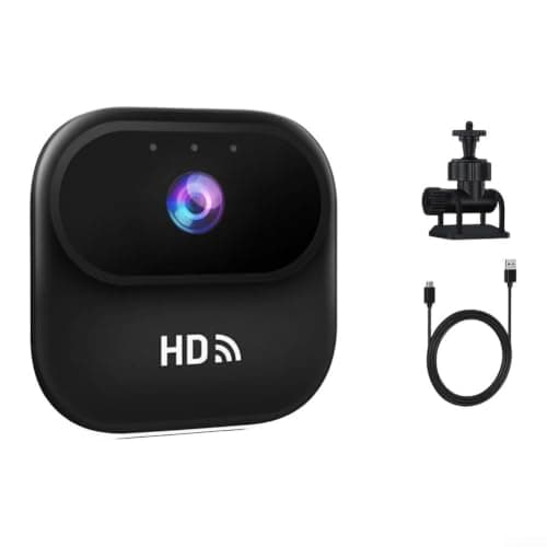 Compact WiFi Camera Pocket Sized Indoor Surveillance for Baby Pet Dog - Live Stream Motion Detection Two Way Audio(Black) — view 2