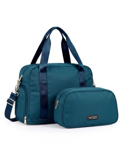 LUGG Duffle & Toiletry Bag Set – Waterproof Travel Bags for Men & Women – Lightweight, Durable 230D Twill Fabric – Fits EasyJet Cabin Size – Expandable Design – Stylish & Spacious Storage - Teal