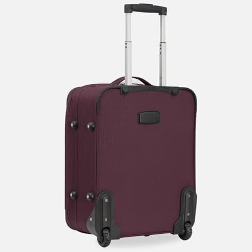 ARIANA® Lightweight Hand Luggage Cabin Size Trolley Suitcase Easyjet Underseat Cabin Carry On Travel Bag 45x36x20cm (Burgundy) — view 2