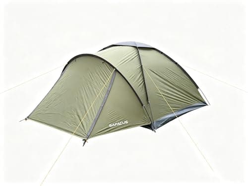 SAFACUS 3-4 Man Camping Tent - Windproof 4 person Dome Tent Lightweight PU4000mm, Waterproof Family tent, Compact, Quick Setup, Outdoors, Backpacking, Trekking — view 5