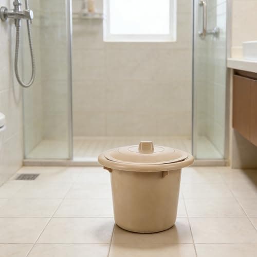 Portable Adult Potty Bucket with Lid, Thickened Plastic Bedside Urinal — view 5