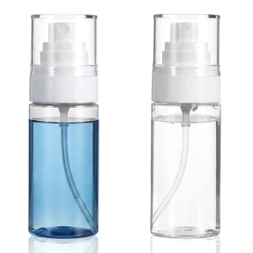 Yuanan 2-Pack Small Spray Bottles 50ml, Fine Mist Refillable Travel Bottles, Empty Mini Atomiser for Toiletries & Skincare