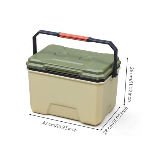 KQFCAZRE Insulated Insulated Container Food Grade Portable Chiller with Handle BPA Ice Chest with Handle for Picnics, Road Trips — view 2