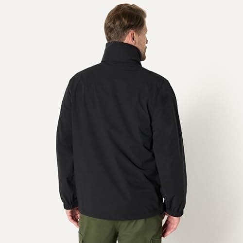 Amazon Essentials Men's Regular-Fit Waterproof Packable Rain Jacket, Black, XL — view 3