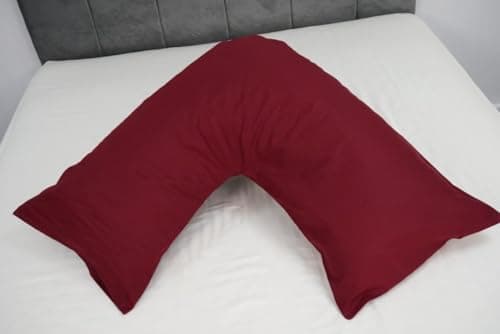 AR V Shaped Pillowcase Cover, Burgundy