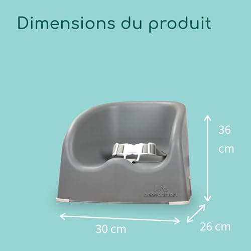 Bebeconfort Essential Booster, Booster Seat Dining Chair, Dining and Feeding Seat for Toddlers, Portable High Chair, High chair Seat, Lightweight, Easy to Clean, 6 months - 3 years, < 15kg, Warm Grey — view 6