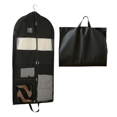 Vnvnvnv 51" Dress Bags Covers Long Suit Covers For Men Women with 4 Pockets