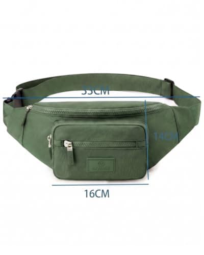 Bumbags for Ladies Bum Bag Fanny Pack Men Women Waist Pack Lightweight Adjustable for Running Walking Hiking Jogging (Olive drab) — view 4
