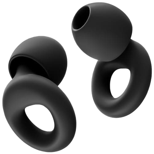 HOYIO Ear Plugs for Noise Reduction–Super Soft, Reusable Hearing Protection in Flexible Silicone for Sleep, Noise Sensitivity & Flights-8 Ear Tips in XS/S/M/L–27dB Noise Cancelling–Black