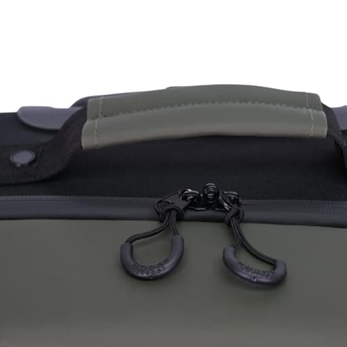 Hodge & Hodge Safari 6-Piece Luggage Set Soft-Shell Olive Green Water-Repellent PU Telescopic Handles Inline Wheels Backpack Duffle Wash Bag Lightweight Durable Organised Travel Suitcases — view 3