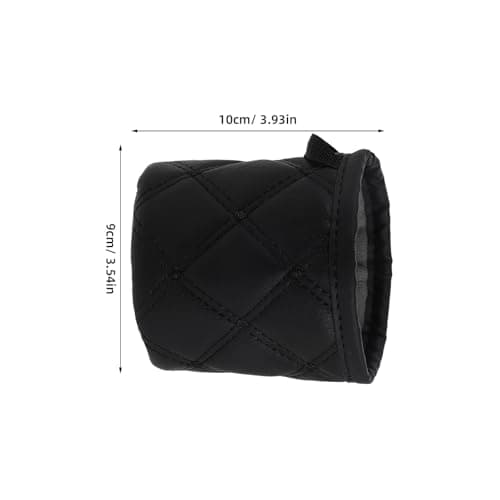 DEARMAMY Car Air Vent Storage Bag for Pens and Mini Wallets, Black Pu Faux Leather with Multiple Compartments, Space Saving and Securely Clips to Vent, for Car and Travel Organizing — view 2