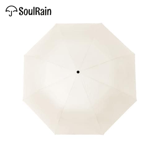SoulRain Travel Umbrella - Windproof and Compact Umbrella for Rain - Perfect Large Auto Folding Umbrella - Ideal Car umbrella, Golf umbrella, and Travel Companion (Cream) — view 2
