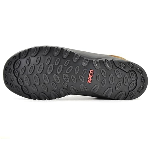 XPETI Men Leather Trail Shoe Slip on Low Top Approach Style Shoes 9 Yellow — view 6