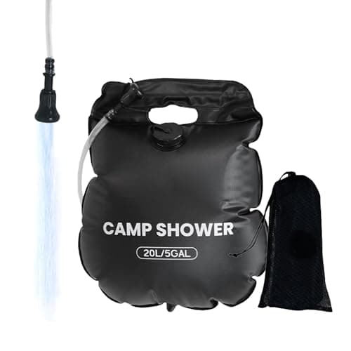 Camping Shower Bag Bathroom Set, 20 Litres with Flexible Hose