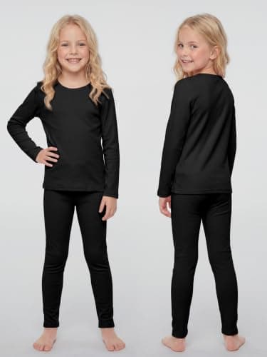 Ruisita Girls Cotton Long Sleeve Ribbed Shirt and Legging Set for Kids — view 6