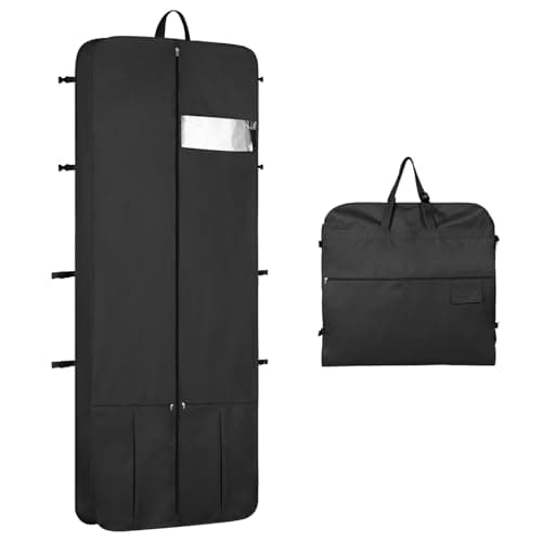 Univivi Wedding Dress Bag, 72 Inch Dress Bags Covers, Black