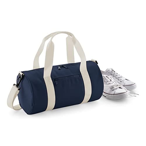 BagBase BG140s Mini Barrel Bag - French Navy/Off White — view 2
