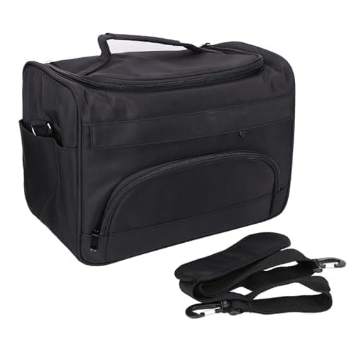 AKLOSIPY Large Capacity Pro Hairdressing Hair Equipment Salon Tool Carrying Bag – -Duty 1680D Ballistic Nylon Travel Storage Case with Insulated Sleeves, Multiple Pockets & Shoulder Strap — view 6