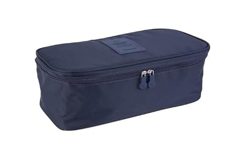Travel Organiser Bra Underwear Lingerie Holiday Suitcase Portable Pouch Socks UK Brand (Navy Blue) — view 3