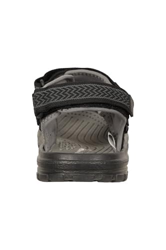 Mountain Warehouse Crete Mens Sandals - Durable Summer Shoes, Sturdy Grip, Cushioned Footbed, Neoprene Lined, Hook & Loop Straps Beach Shoes - for Spring Travel, Walking, Grey, 11 UK — view 4