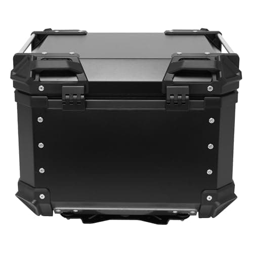 BIKE IT Aluminium Motorcycle Top Box Luggage Top Case with Security Lock Universal Fitting Plate (36L) — view 3