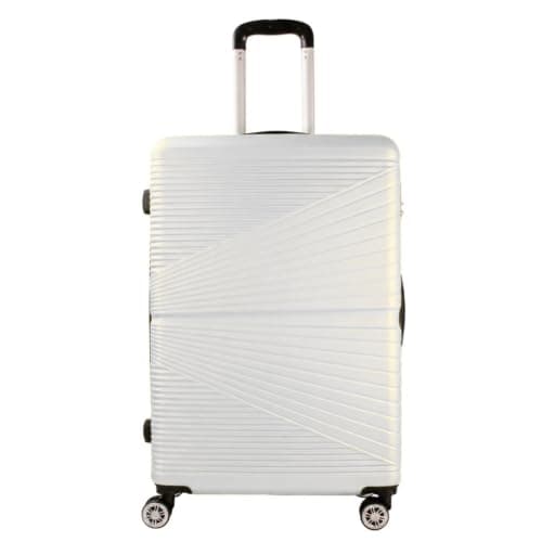 Set of 3 Pcs Luggage Hard Shell Suitcase, White — view 5