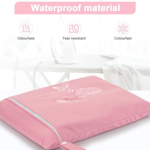 AOOSA 2PCS Wet Bags, Reusable Cloth Diaper Bags with Handle and Zipper — view 3