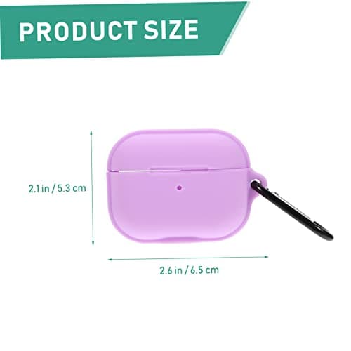 ELAYARD Magnetic Silicone Earphone Case for Wireless Earbuds, Protective Sleeve with Magnetic Closure, Compatible with Apple Wireless Earbuds, Lavender Purple, Travel and Daily Use — view 2