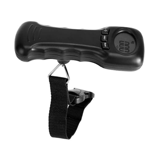 Luggage Scale, Balanzza Luggage Ight Scale Black Abs 44Kg/97Lb Portable Luggage Weight Scale Travel Hanging Luggage Scale Electronic Weight, Portable Ighing Scale, Digital Luggage Scales With Straps F — view 2