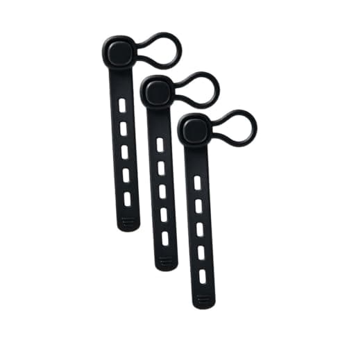 Cable Organizer Hook Straps, Silicone Wrap Tie Set of 3 for Cooking Utensils, Counter Clutter Control, Compact Spaces Silicone Cable Organizer Strap Adjustable Loop Tie Hook Soft Cord Wrap — view 6