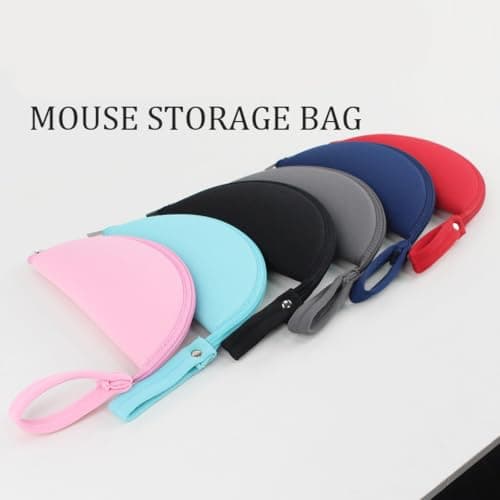ljhnba Desk Setup Pad Pouch Neoprene Zipper Organizer, Red — view 5