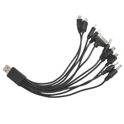 EasyByMall 10 in 1 Multifunction USB Charging Cable, Multi-Device Connector for Nokia, Samsung, Sony, Motorola, Compact Travel Charger
