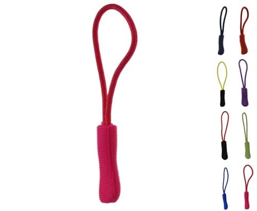 ROKEL Zipper Pulls, Zip Puller Replacement – 10 Pack Pink, Durable Zip Tags Cord Pulls for Backpacks, Luggage, Jackets, Suitcases & Bags – Easy Fix Zip Repair Extension (Pink, 10 Pack)