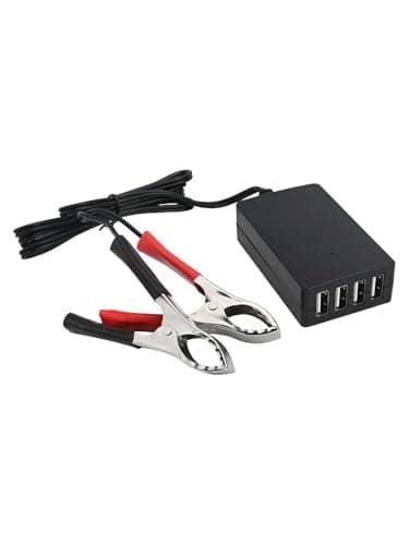 EaseSunny DC to USB for CHARGER with for battery Clip, 12V 24V to 5V 4-Port Multiport Adapter, Fast Charge 18W & 3x 2A Outputs, Overheat Protection for Car Outdoor Travel — view 3