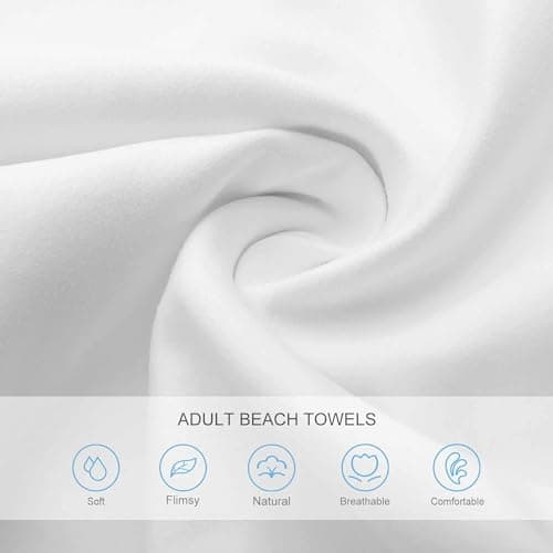 Microfibre Towel - Shell Sandals – Beach Towel -Bath Towel - Super Absorbent - Quick Drying - Lightweight Compact Travel - Antibacterial Swimming Sports Travel Sand Proof Beach Towels - 100-1U6Z-C7J — view 3
