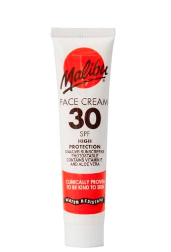 Malibu Sun SPF 30 Face Cream, Vitamin Enriched, Lightweight, 40ml