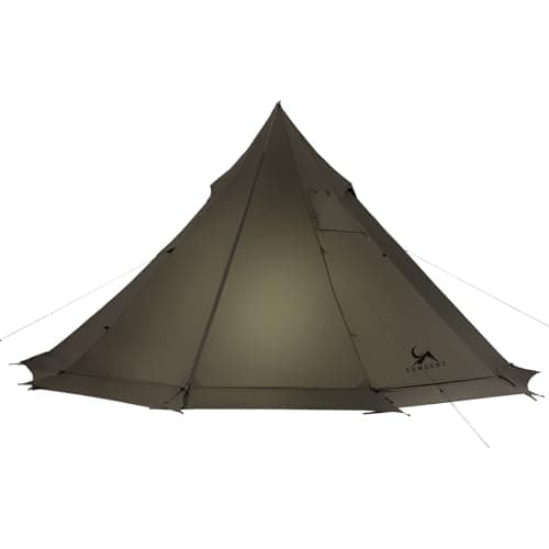 TOMOUNT Hot Tent Teepee Tent with Stove Jack, 4 Season 2 Man Backpacking Tent for Camping, 20D Ripstop Nylon, Windproof Waterproof Winter Small Tent for Hiking Camping Hunting