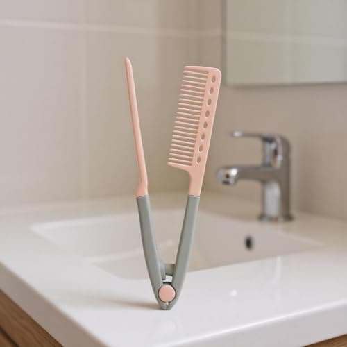 Straighten Comb V Shaped Flat Ironing Styling Smoothing Brush — view 2