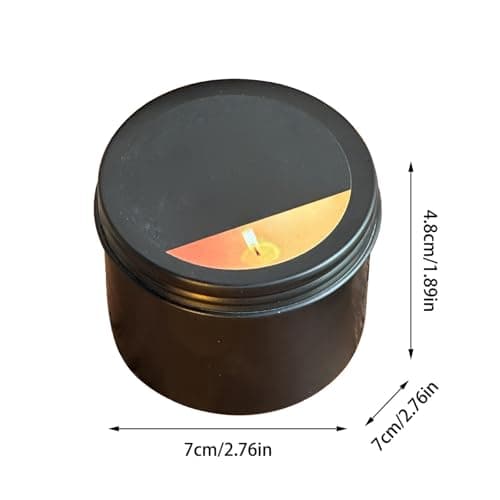 36 Hour Emergency Tin Set for Power Outages Camping Winter & Home Lighting - Long Container Compact Travel Kit Household Supply Unmatched Endurance (Black, 7x7x4.8cm) — view 5