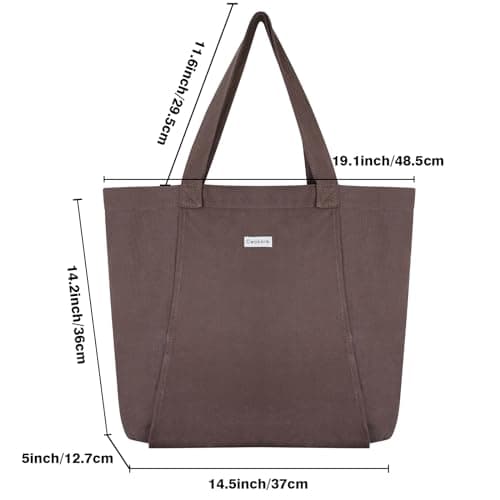 Cwokarb Yoga Bag for Women, Cotton Canvas Yoga Mat Tote with Wet Pocket — view 6