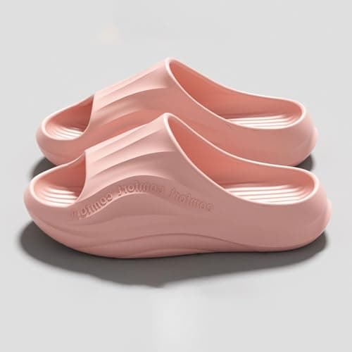 Platform Sandals For Women Arch Support Sandals For Women Poolside Shower-Safe Sliders Beach-Ready Minimalist Sliders Comfy Non-Slip Slides Memory Foam Cushioned Slides Bouncy Soft Shoes — view 4