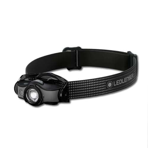 Ledlenser MH5 - Rechargeable Outdoor LED Head Torch, Super Bright Powerful 400 Lumens Headlamp, 2 in 1 Headlamp/Handheld Torch, Running Headlight, Hiking Torch, Up to 35 Hours Charge (Black/Grey)