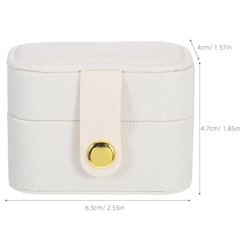 DOITOOL 2pcs Mini Ring Box PU Leather Jewellery Organizer for Wedding Bands — view 2