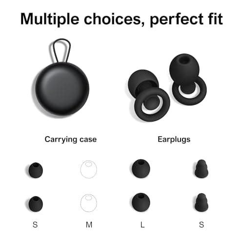Quite Silicone Earplugs Soft Reusable with Storage Case, Noise Reducing Ear Plugs for Sleeping, Travel, Work, Concerts & Swimming, Comfortable Noise Cancelling Earplugs — view 2