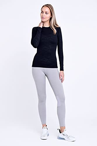 TCA Super Thermal Top Women - Ladies Thermal Vest - Thermals Womens - Ski Base Layer Women - Workout Tops for Cold Weather - Black Combat, XS — view 5