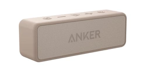 Anker soundcore 2 Portable Bluetooth Speaker, 12W Stereo, Pink and Brown