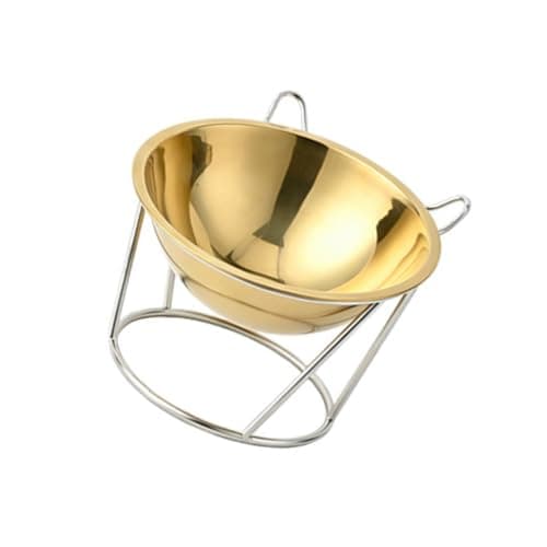 Easy Rinse Pet Bowl for Cats and Small Dogs, Gold