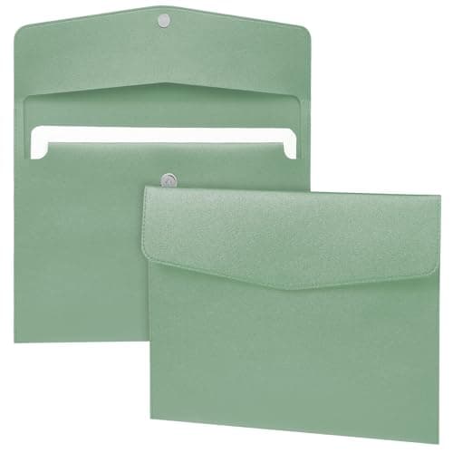 OFFCUP Leather Envelope Documents, 2pcs A4 File Folder, PU Document Bag