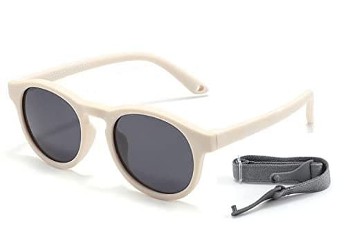 Cysocool Polarized Baby Sunglasses With Strap, 0-36 Months Toddler Anti UV 400 Sun Protection Flexible Frame Shatterproof Glasses Shades Kids Wrap Sunglasses — view 2