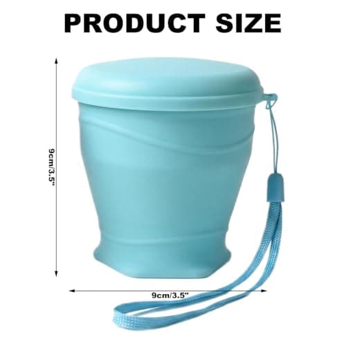 Zirax 2 Pcs Collapsible Cup, 260ML Silicone Foldable Travel Mug with Lid, Portable Reusable Camping Cups for Hot Drinks, Pocket Size Water Cup for Outdoor Hiking, Picnic & Commuting — view 3